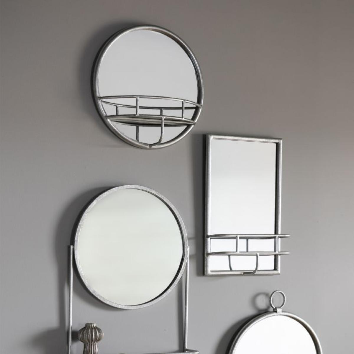 Milton Round Mirror - Silver – image 1