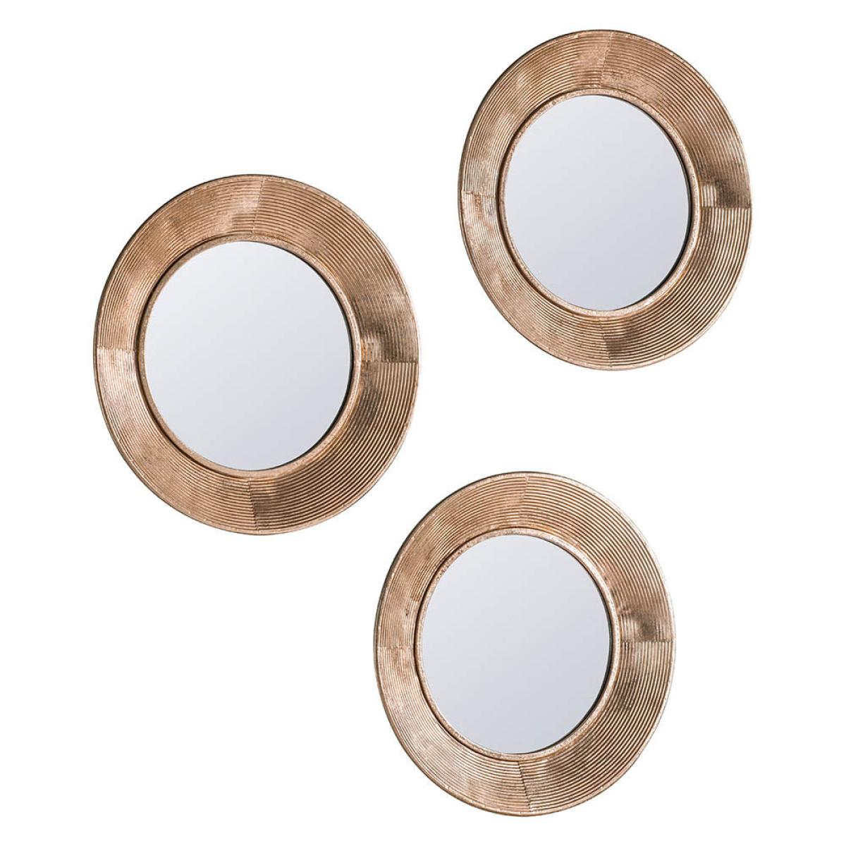 Knowle Medium Round Scatter Set Mirror - Gold – image 2