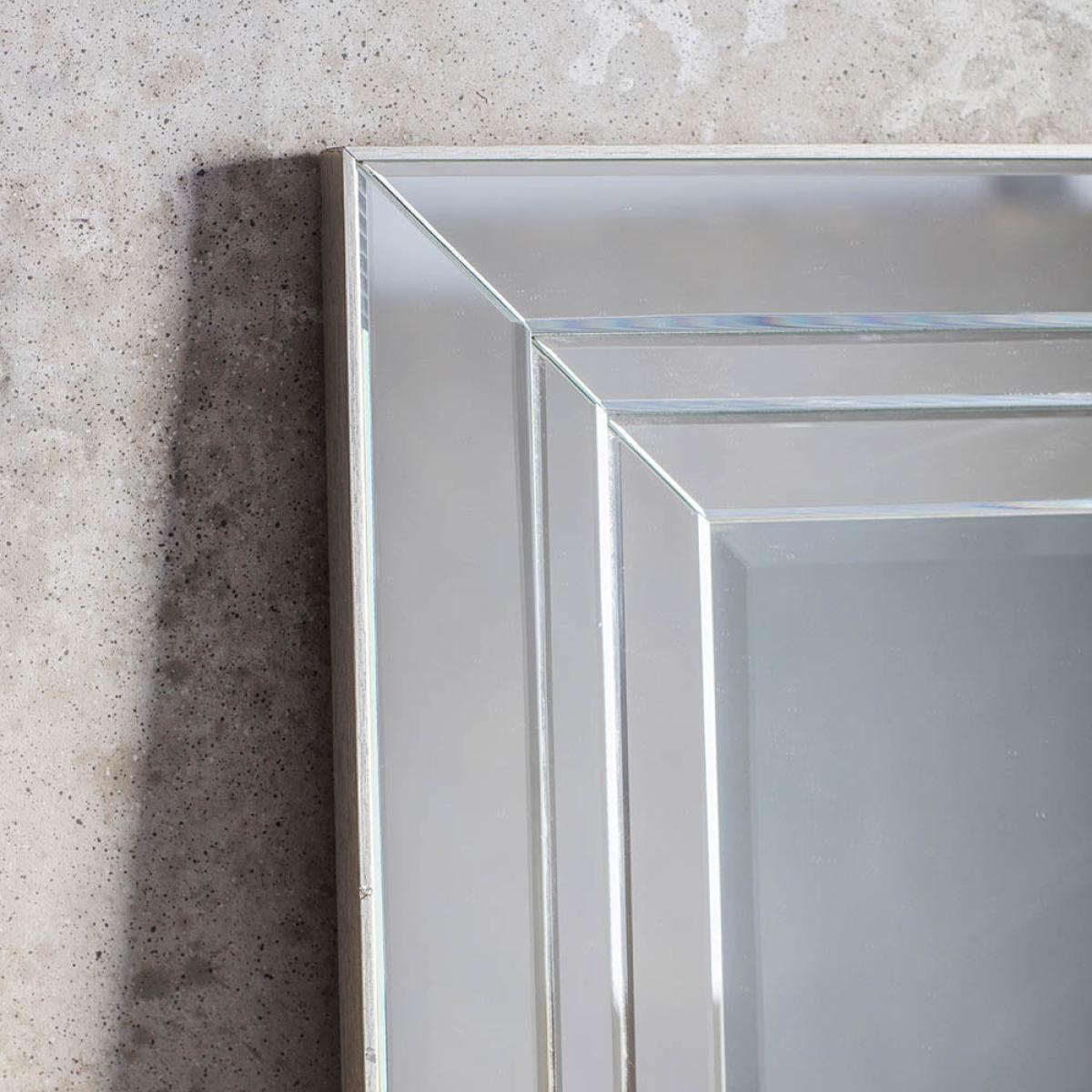 Knapton Extra Large Rectangle Leaner Mirror - Silver – image 3