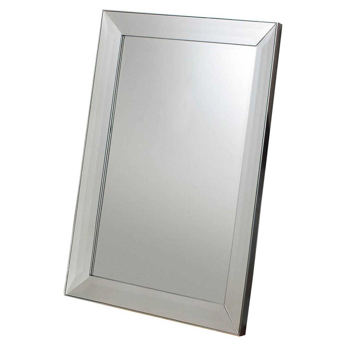 Modena Large Rectangle Wall Mirror - Silver – image 2