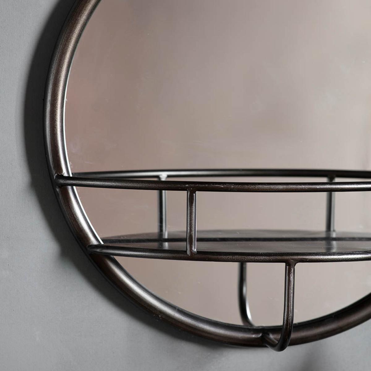 Milton Small Round Wall Mirror - Bronze – image 3