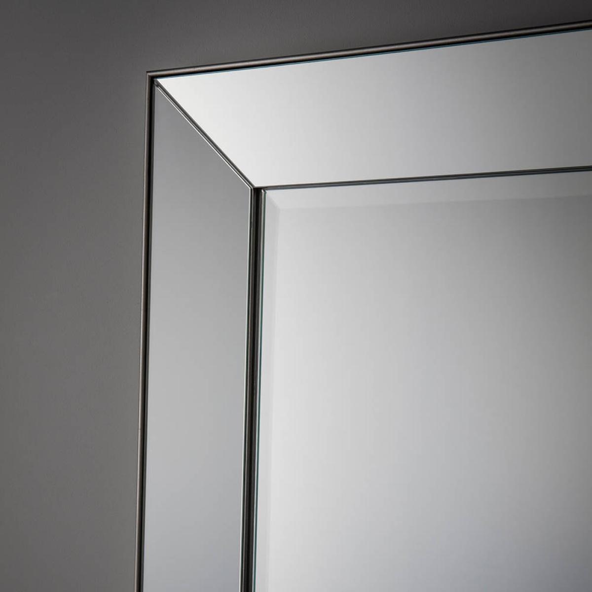 Bertoni Large Rectangle Wall Mirror - Silver – image 3