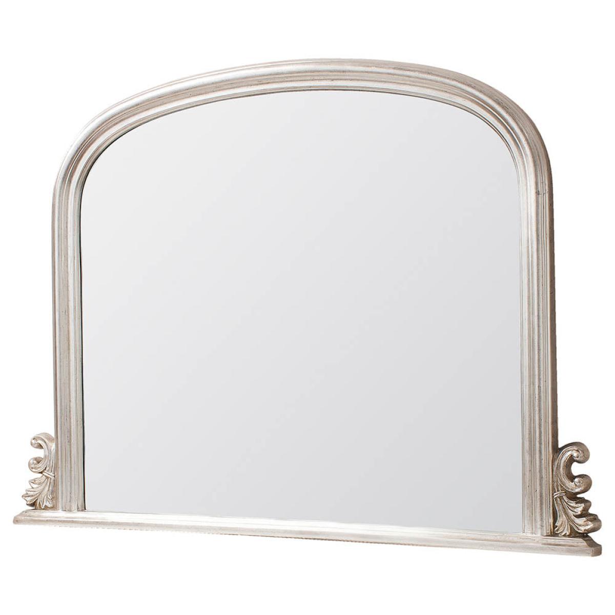 Thornby Large Arched Overmantle Mirror - Silver – image 2