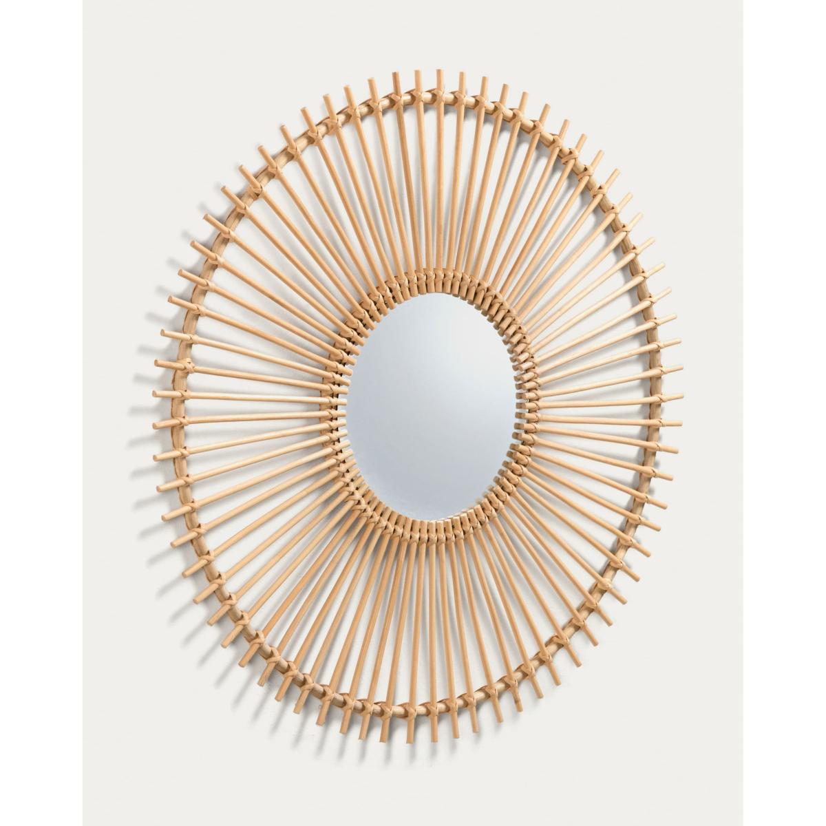 Louisa rattan mirror, Ø 81 cm – image 2