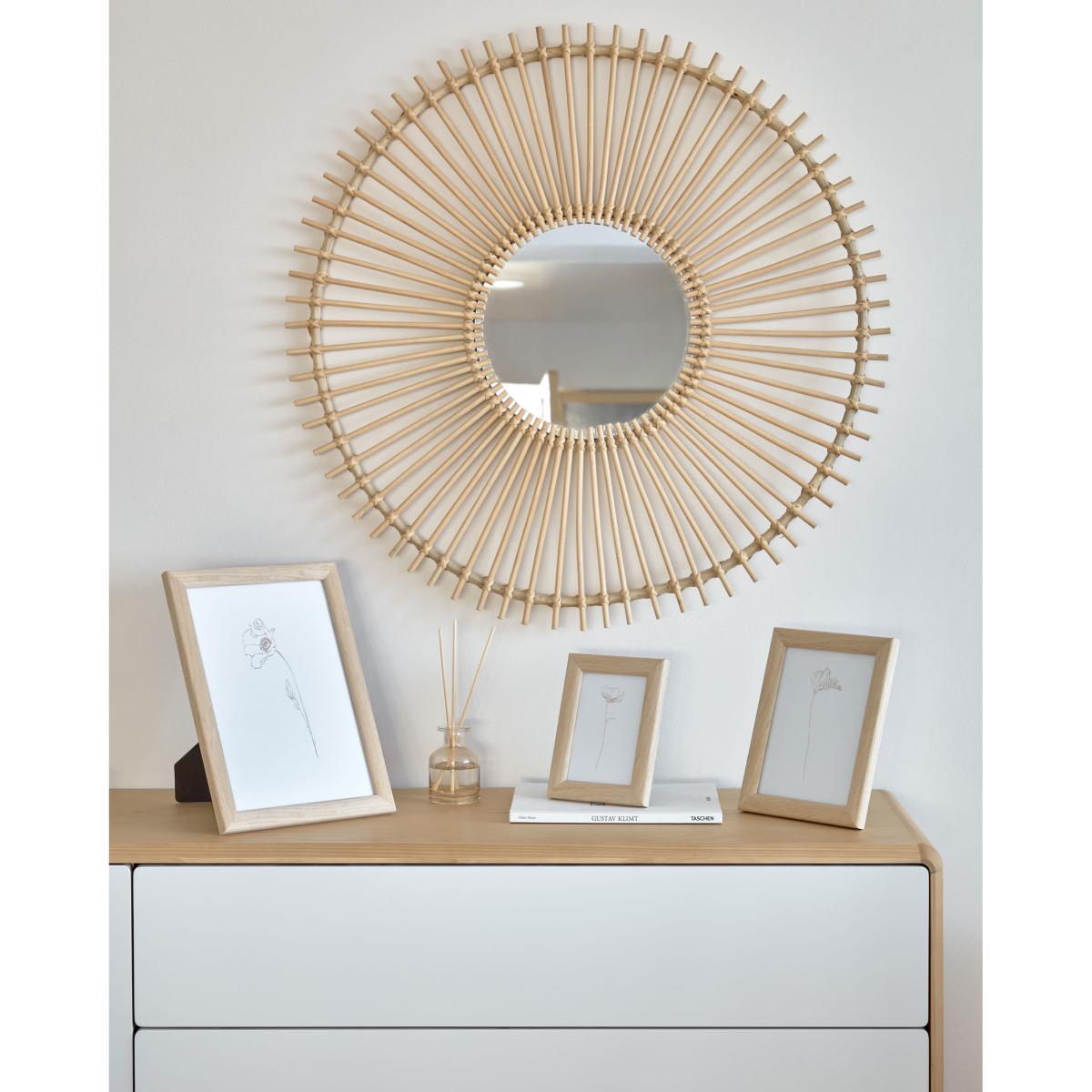 Louisa rattan mirror, Ø 81 cm – image 3