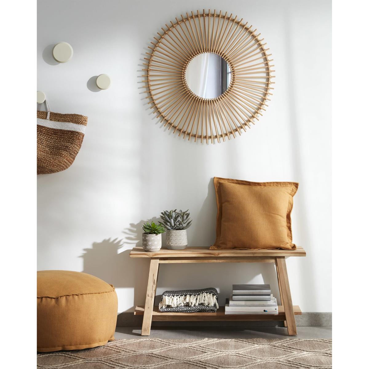 Louisa rattan mirror, Ø 81 cm – image 8