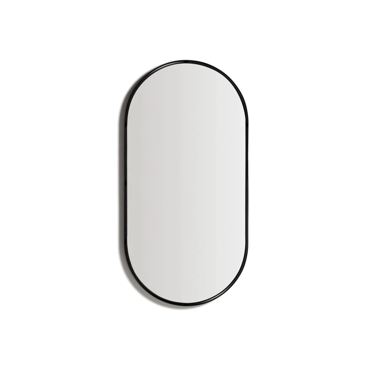 Noral oval black metal mirror Ø60.5 x 120cm – image 1