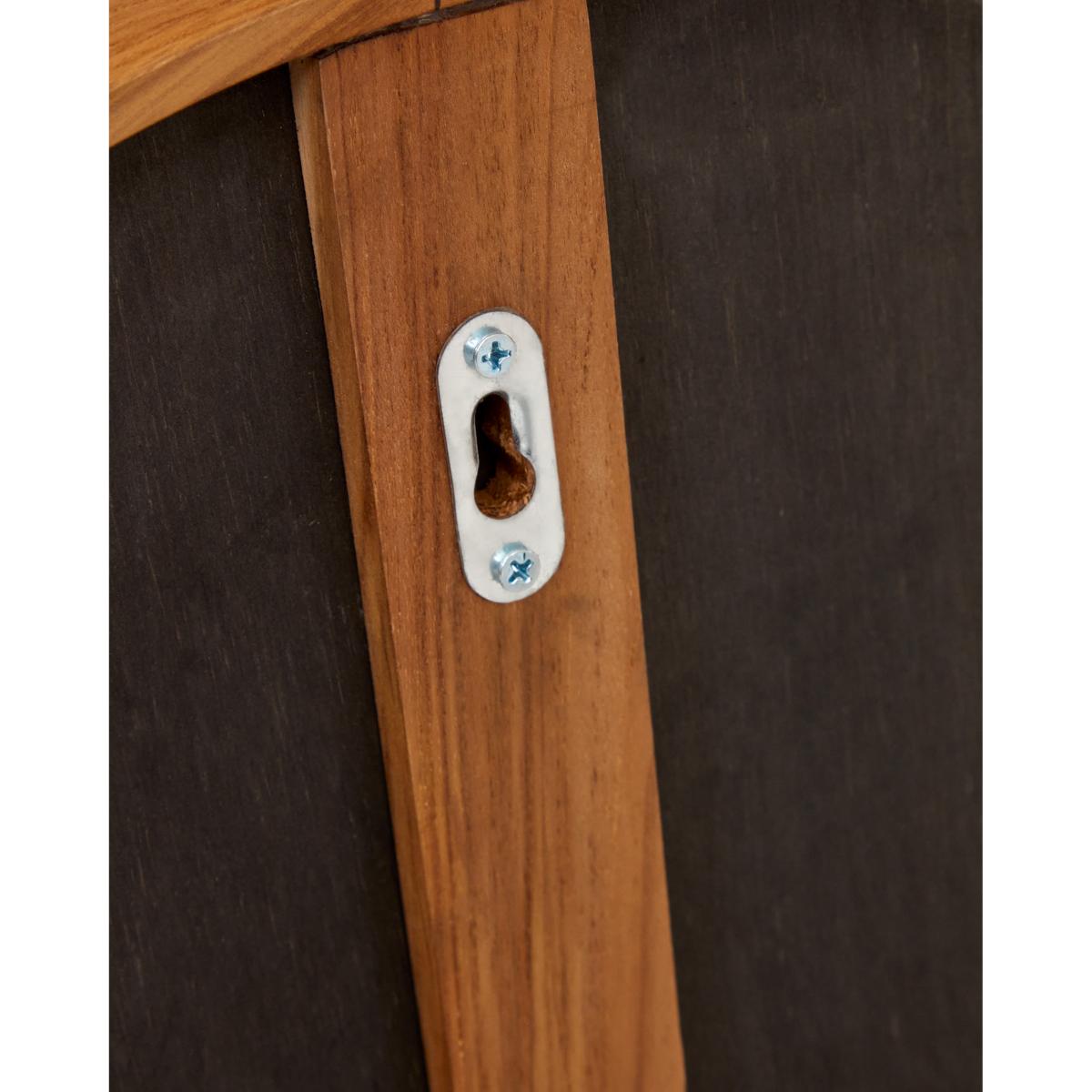 Magda mirror made of solid teak wood with a natural finish Ø 40 x 60 cm – image 4