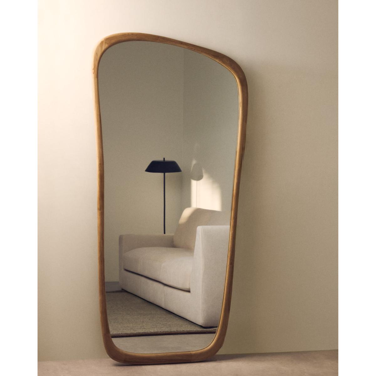 Alura teak wood mirror 94.6 x 192.1cm FSC 100% – image 2