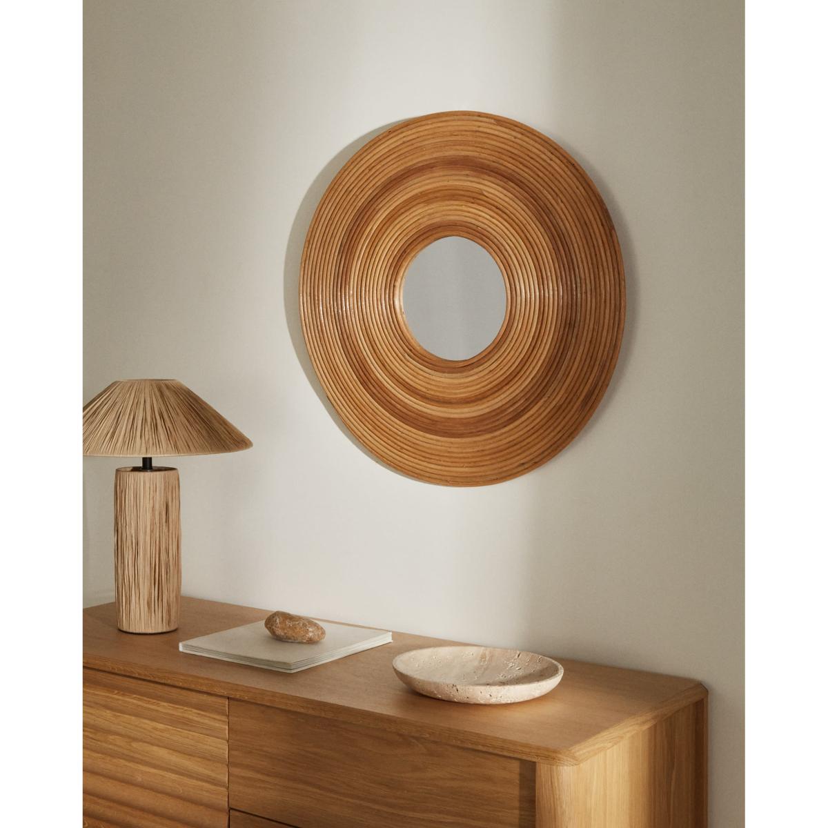 Nalea round rattan mirror Ø 60 cm – image 2