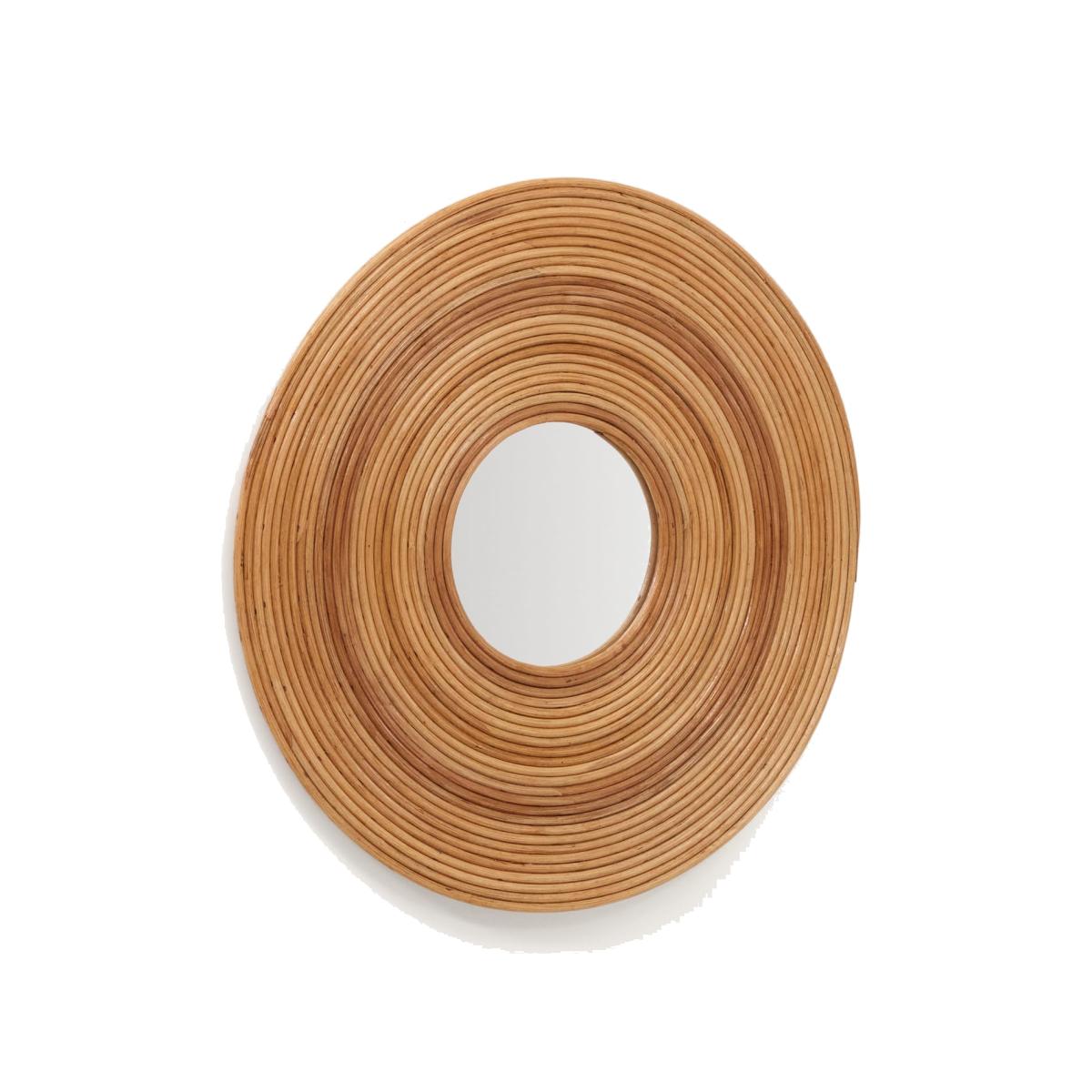 Nalea round rattan mirror Ø 60 cm – image 1