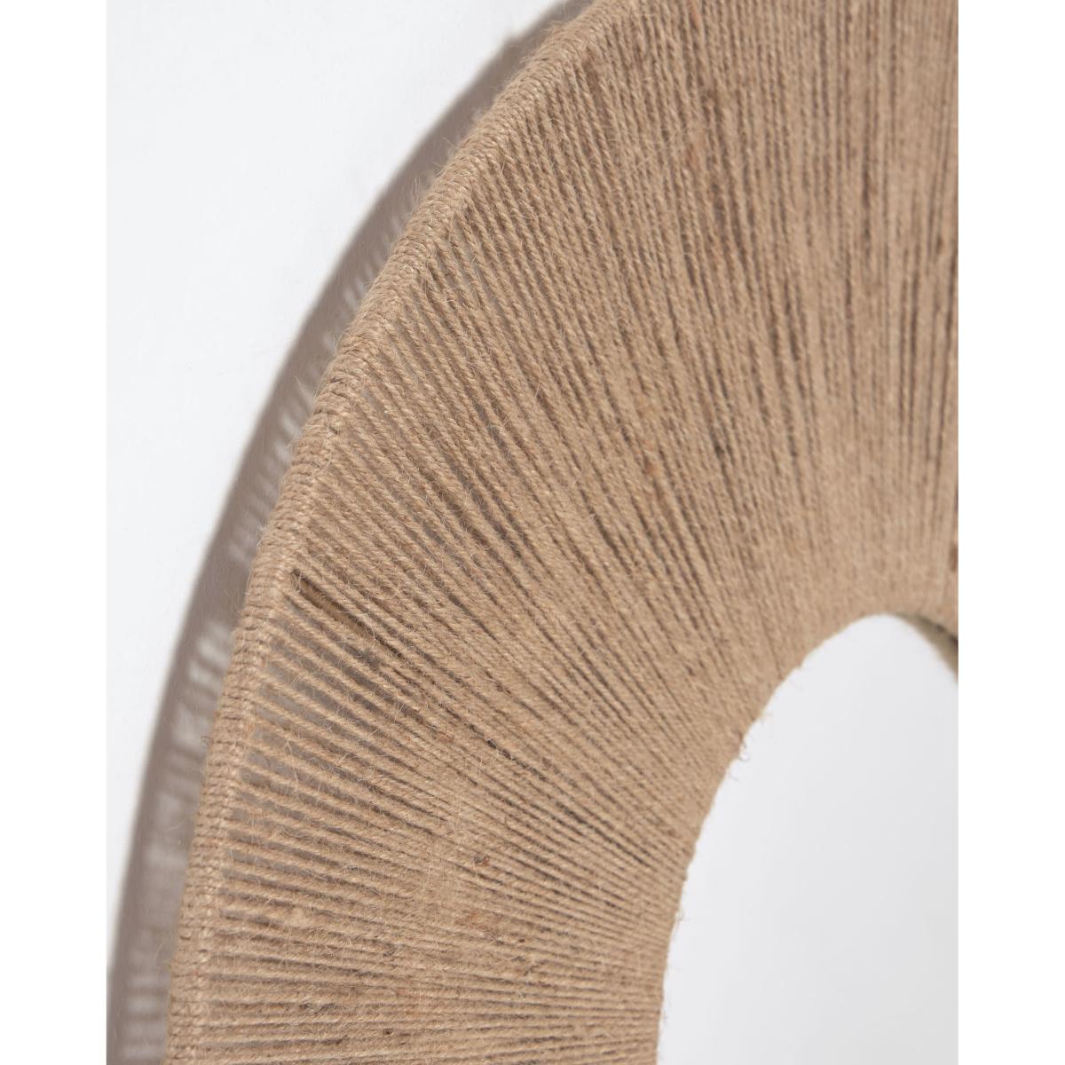 Damira round mirror in jute with natural finish Ø 100 cm – image 2