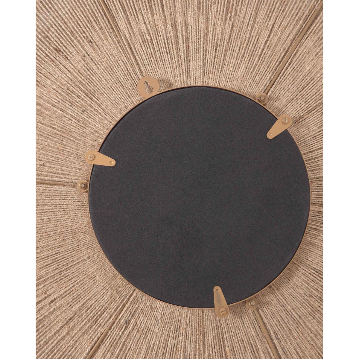 Damira round mirror in jute with natural finish Ø 100 cm – image 3