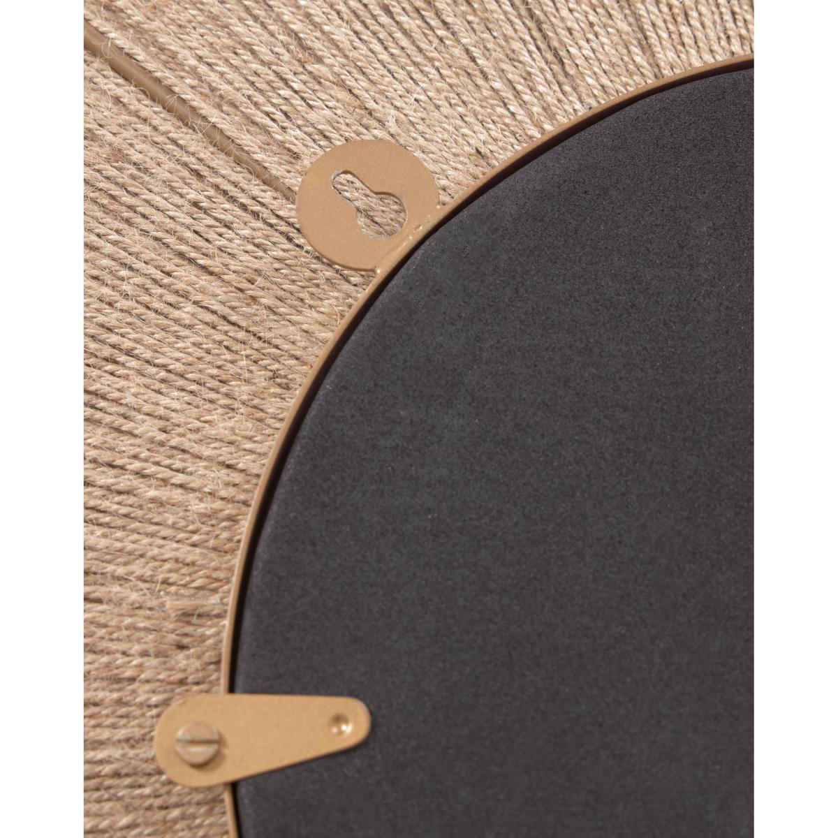 Damira round mirror in jute with natural finish Ø 100 cm – image 4