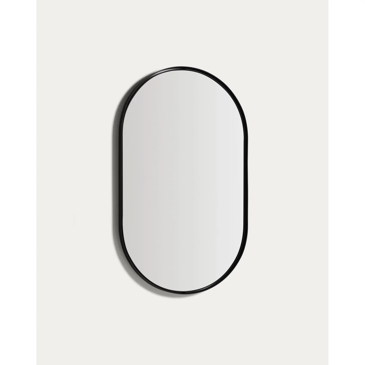 Noral oval black metal mirror Ø50.5 x 90cm – image 7