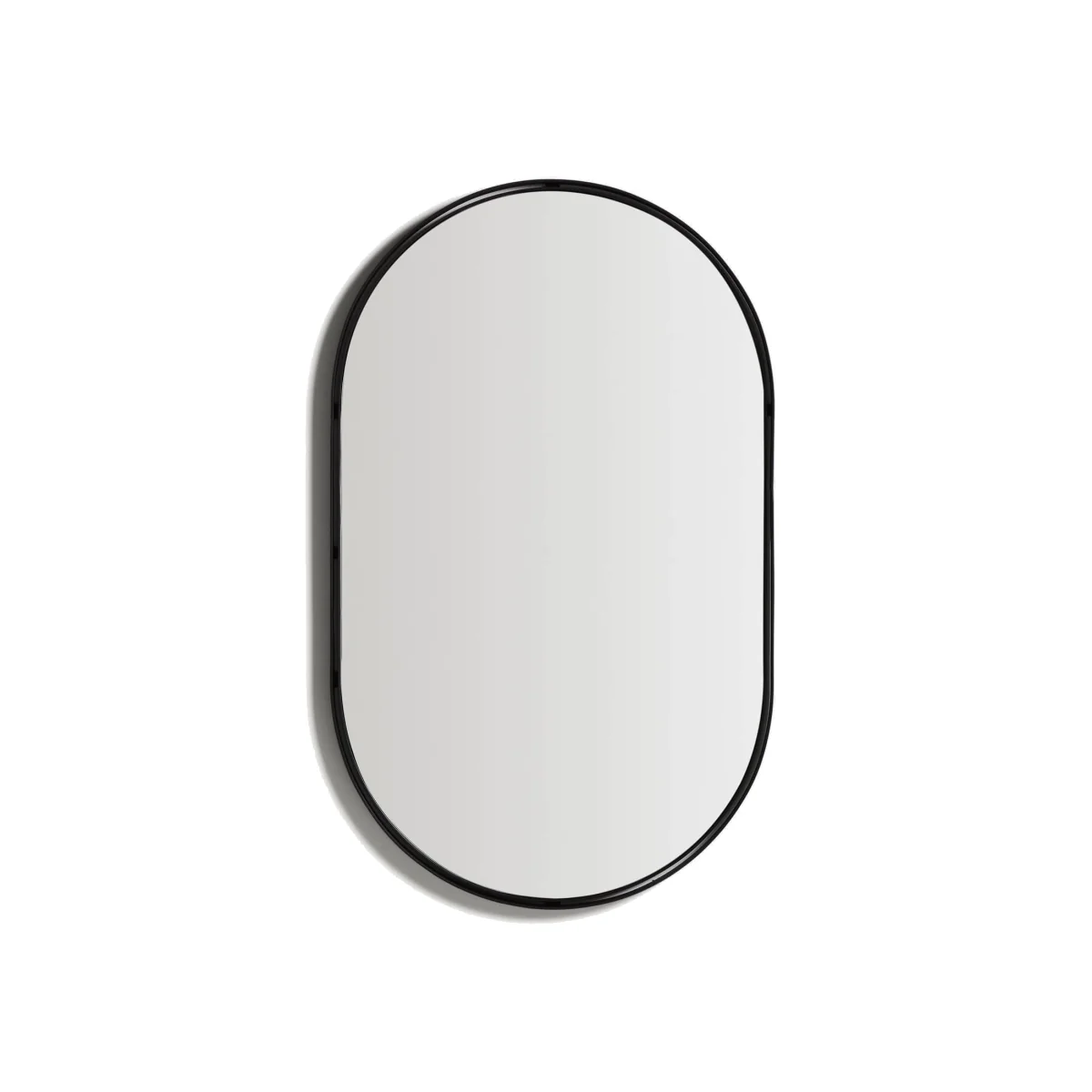 Noral oval black metal mirror Ø50.5 x 90cm – image 1