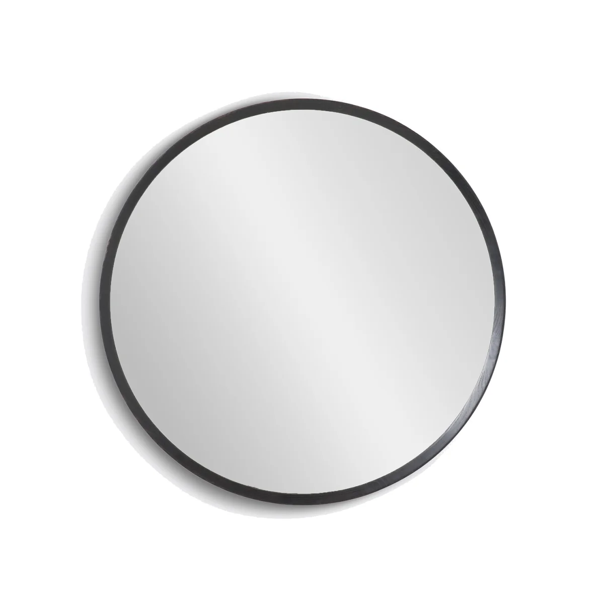 Orion Round Mirror in Solid Black Oak, Ø100cm – image 1