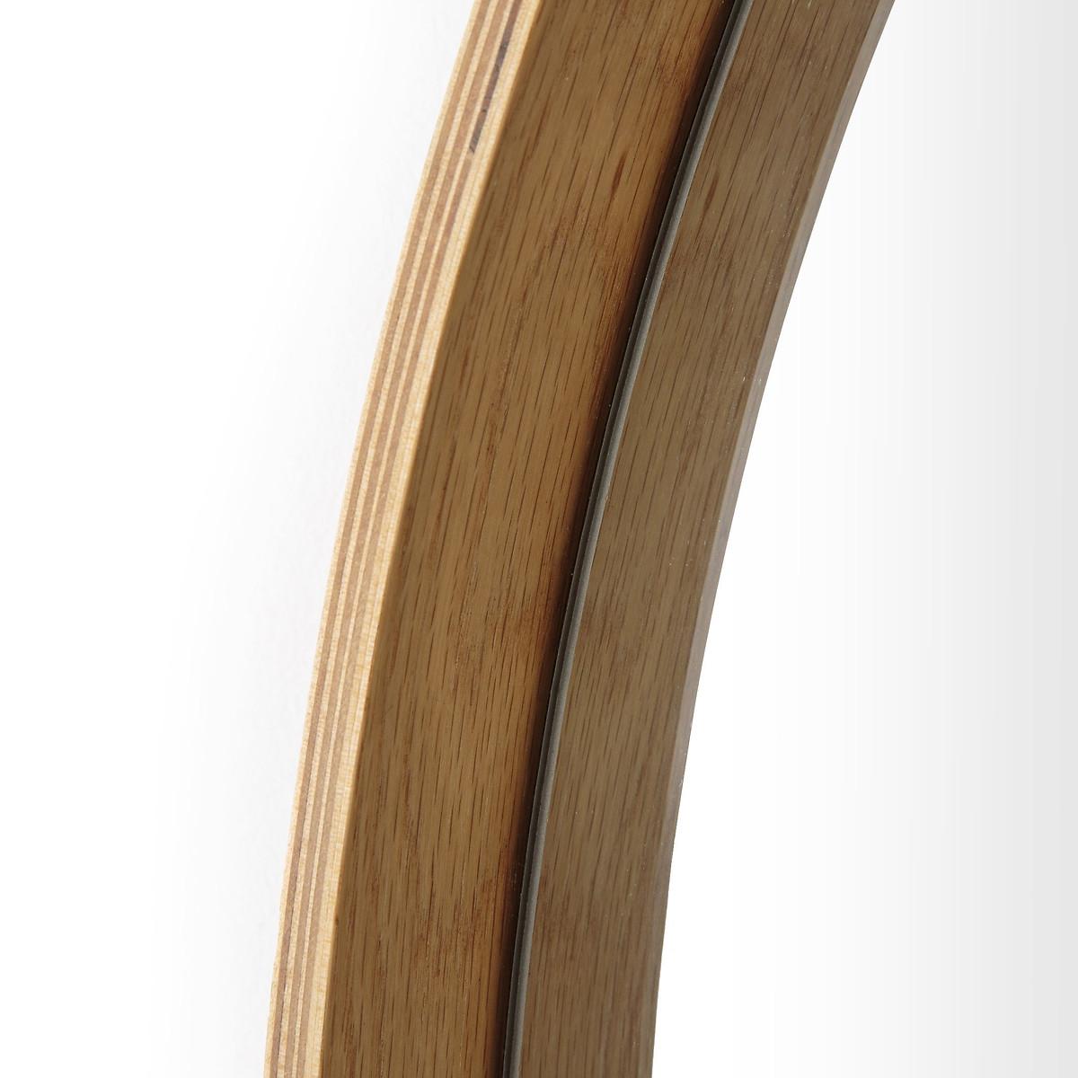 Alaria 100cm Diameter Round Oak Veneer Mirror – image 3