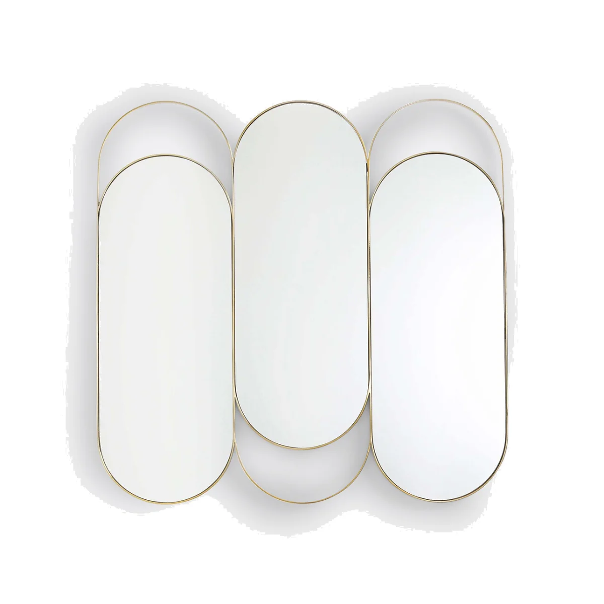 Alama Brass Triptych Mirror – image 1