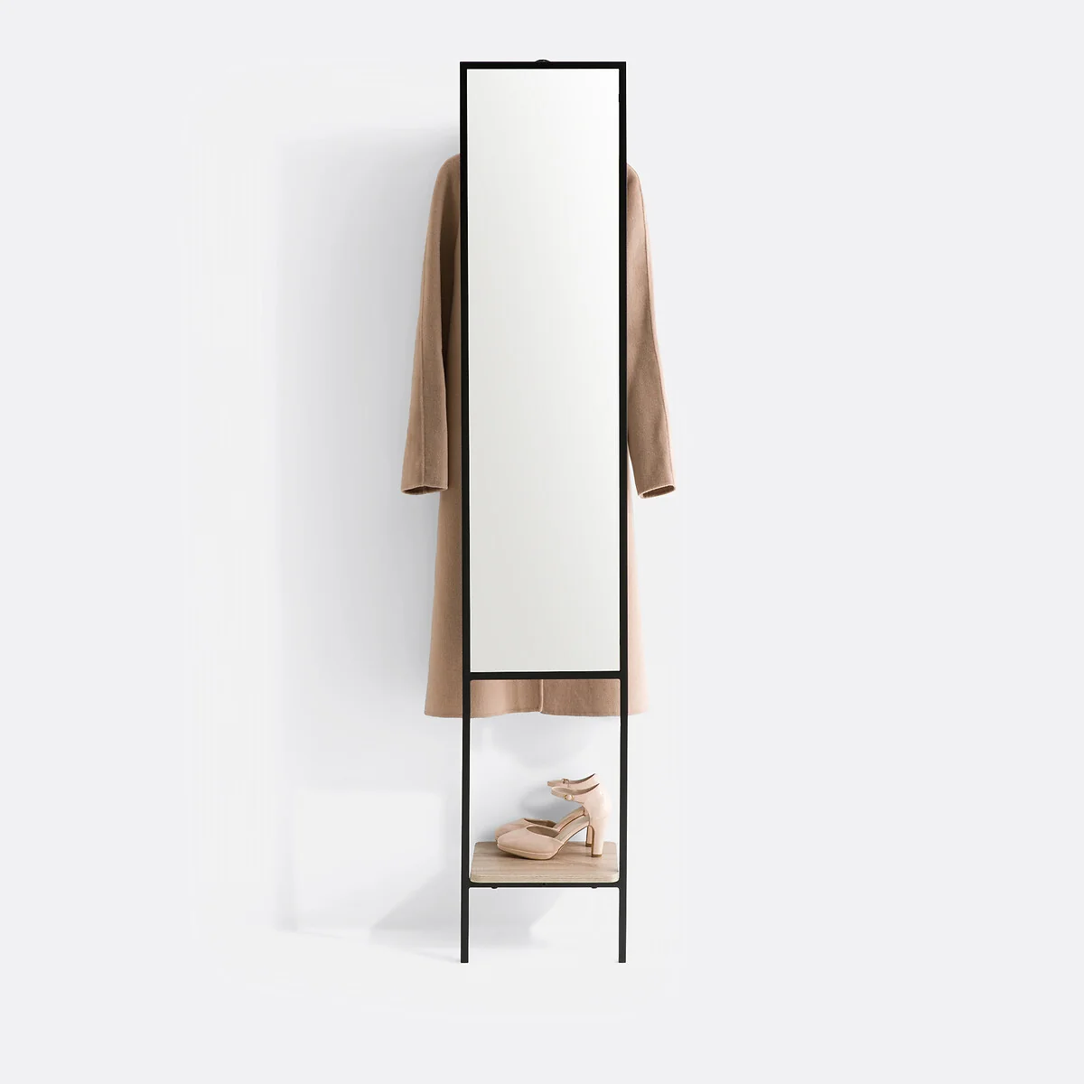Horta Metal Wall Coat Rack with Mirror – image 3