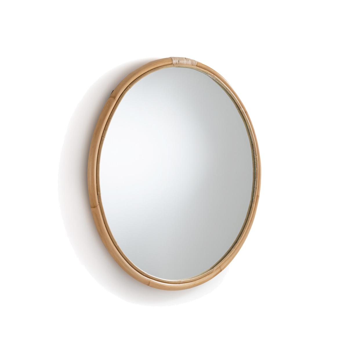 Nogu 90cm Diameter Round Rattan Mirror – image 1