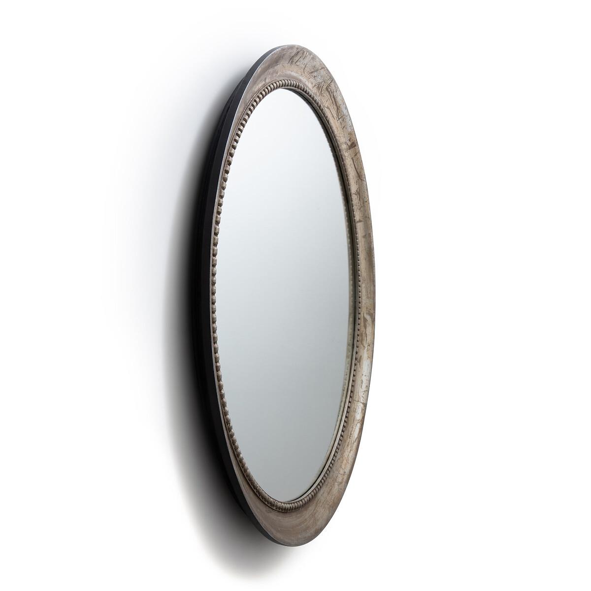 Afsan 100cm Solid Mango Wood Round Mirror – image 2