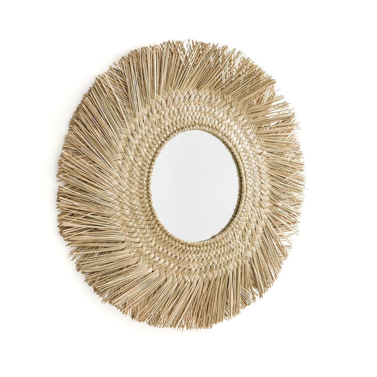 Loully 102xm Diameter Woven Grass Sunburst Mirror – image 2