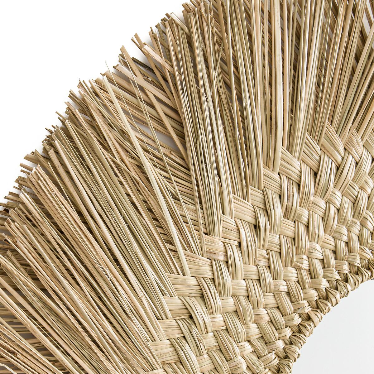 Loully 102xm Diameter Woven Grass Sunburst Mirror – image 3