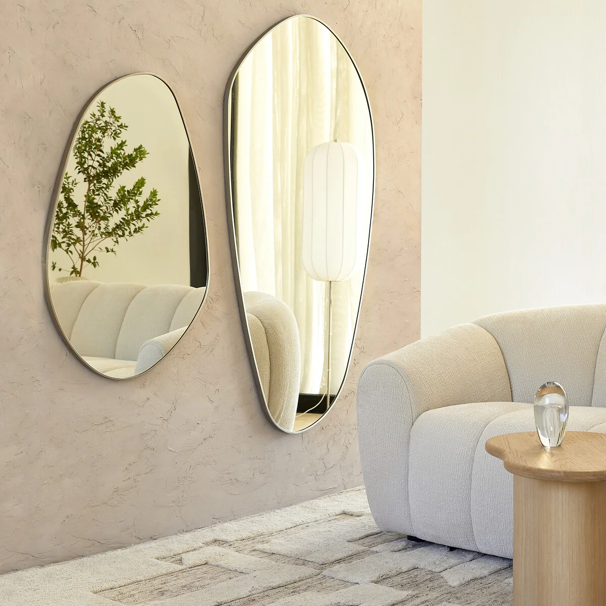 Lido Mirror in Satin Nickel H90cm – image 2
