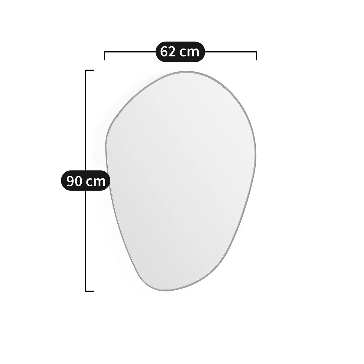 Lido Mirror in Satin Nickel H90cm – image 6