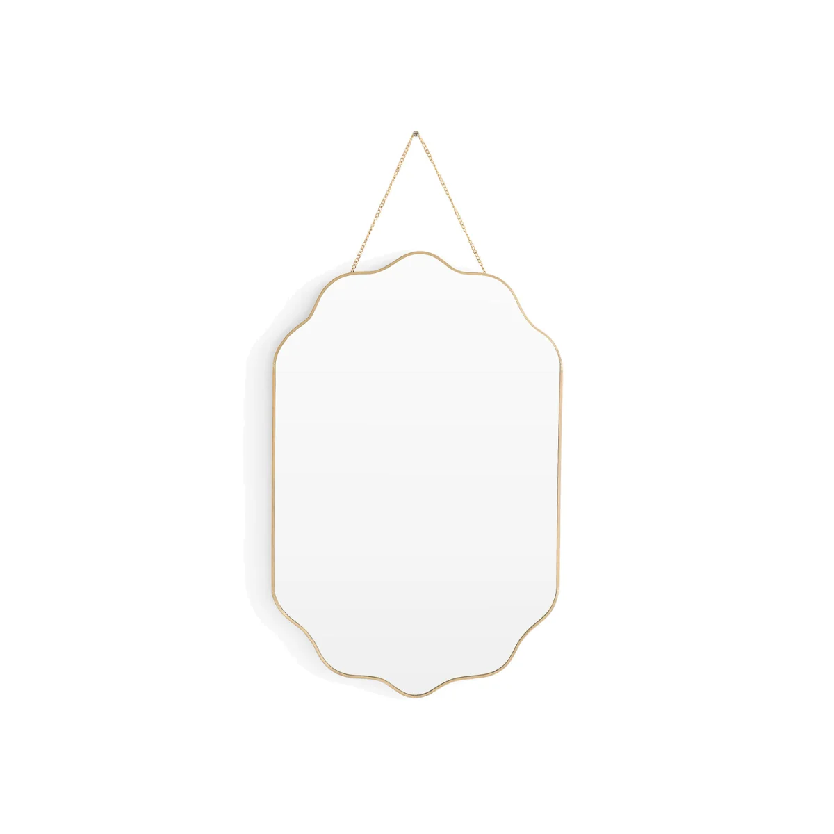 Uyova 35 x 55cm Brass Mirror – image 1