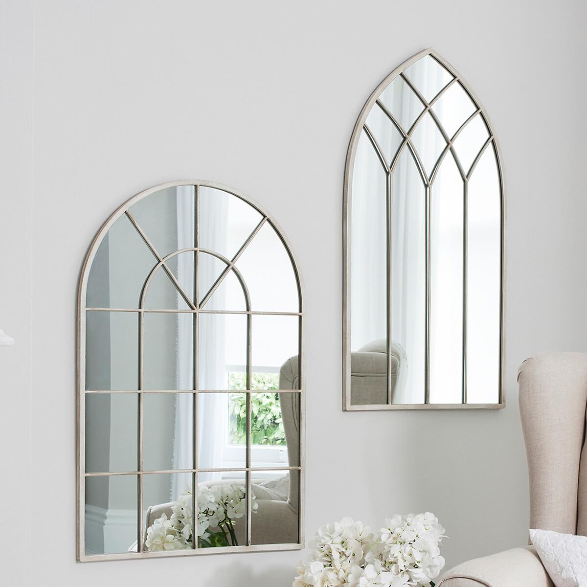 90x60cm Arched Window Style Wall Mirror – image 3