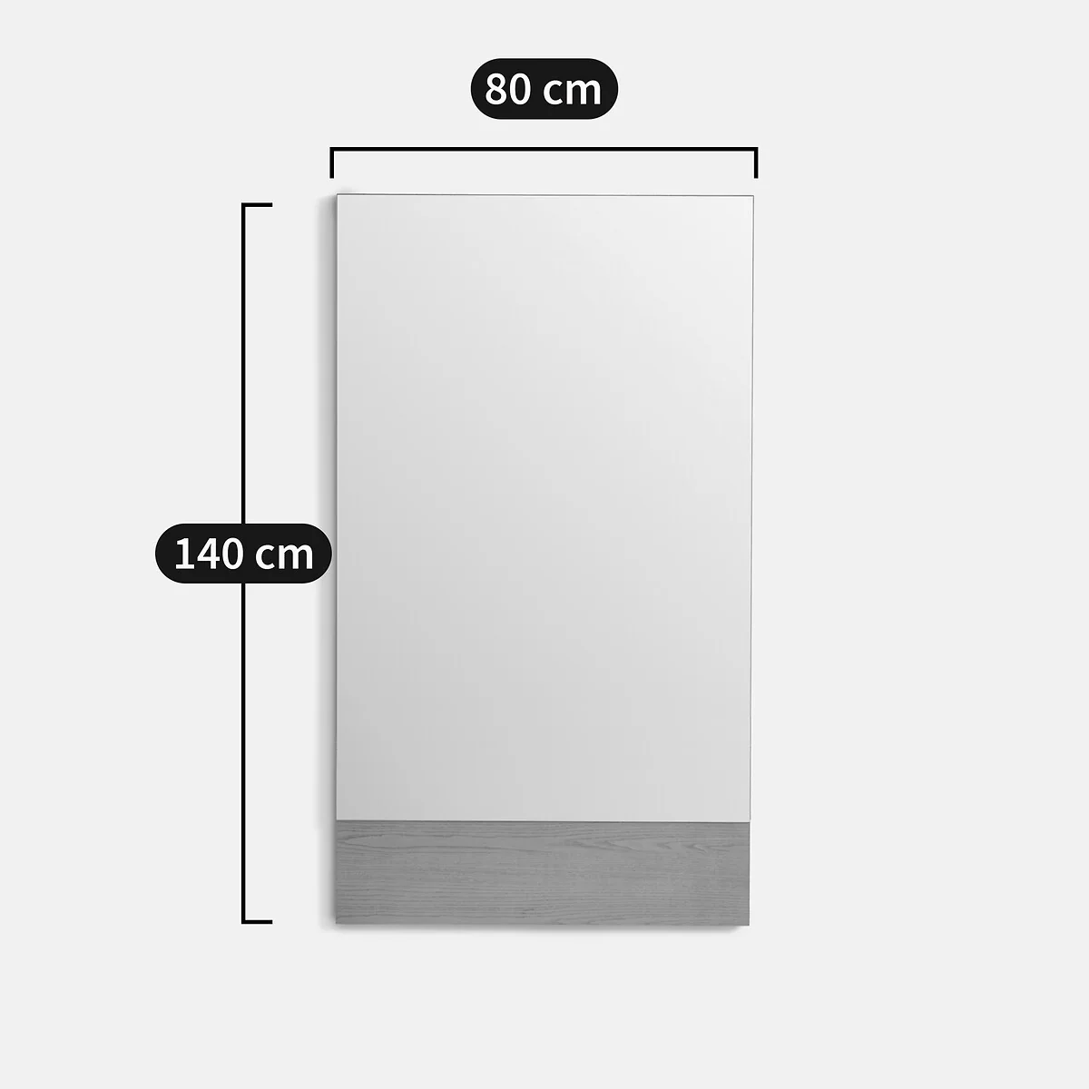 Alvan Hallway Mirror in Oak Veneer H140cm – image 6
