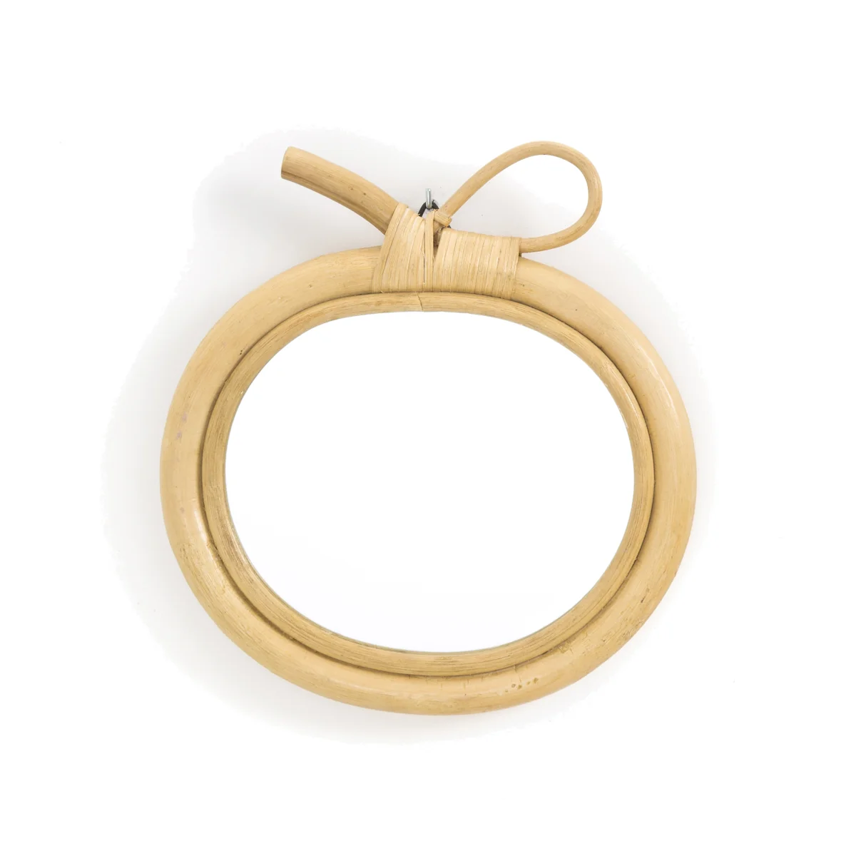 Nogu 33 x 30cm Rattan Apple Mirror – image 1