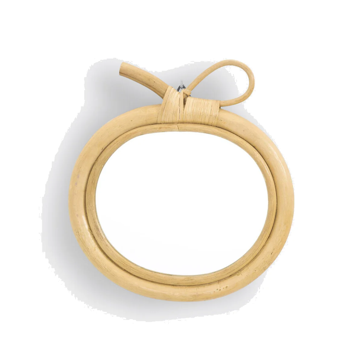 Nogu 33 x 30cm Rattan Apple Mirror – image 1
