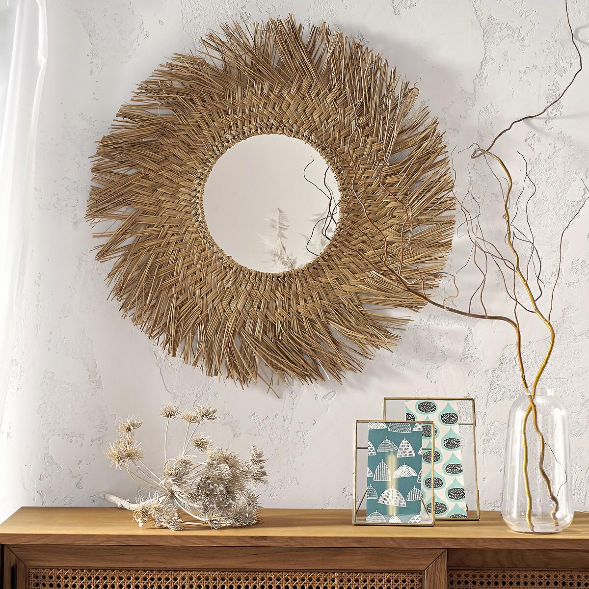 Loully 70cm Diameter Sunburst Straw Mirror – image 4