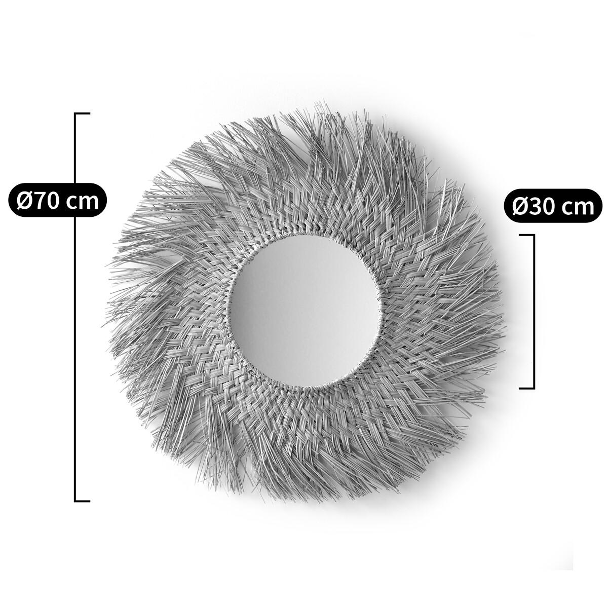 Loully 70cm Diameter Sunburst Straw Mirror – image 6