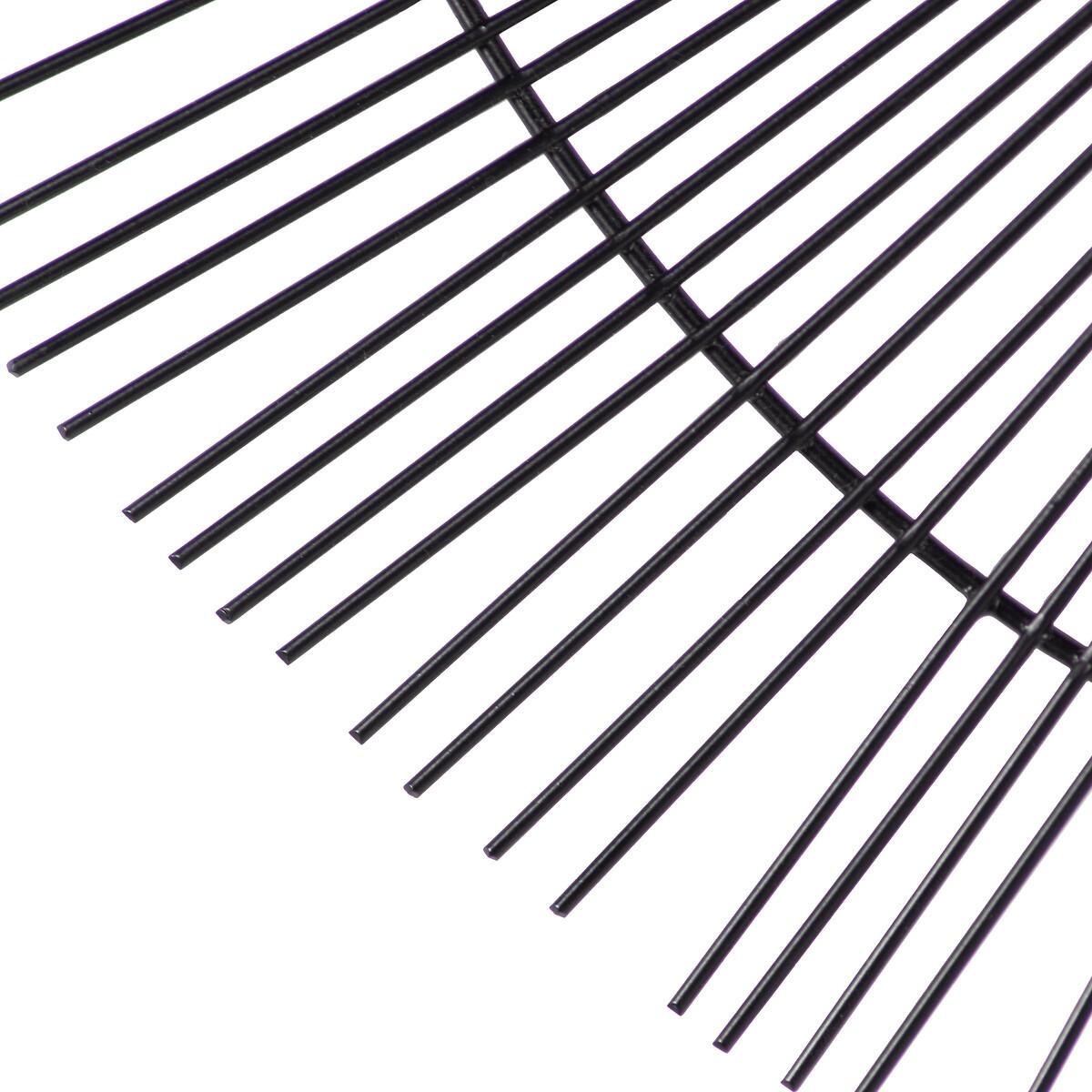 70cm Round Wire Mirror Black – image 3