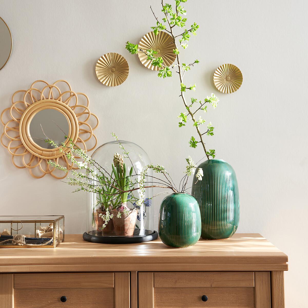 Nogu 36cm Diameter Rattan Double Flower Mirror – image 3