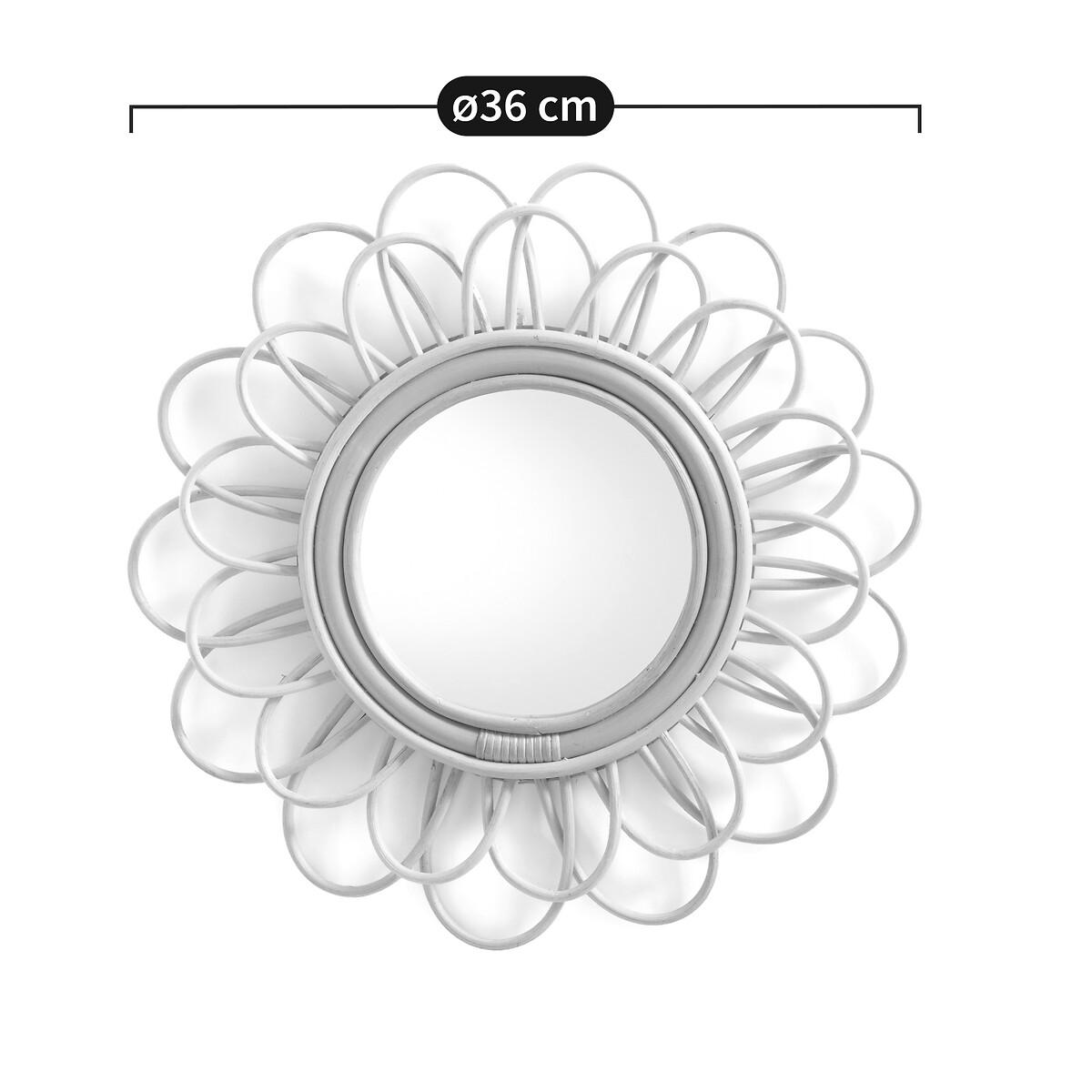Nogu 36cm Diameter Rattan Double Flower Mirror – image 10