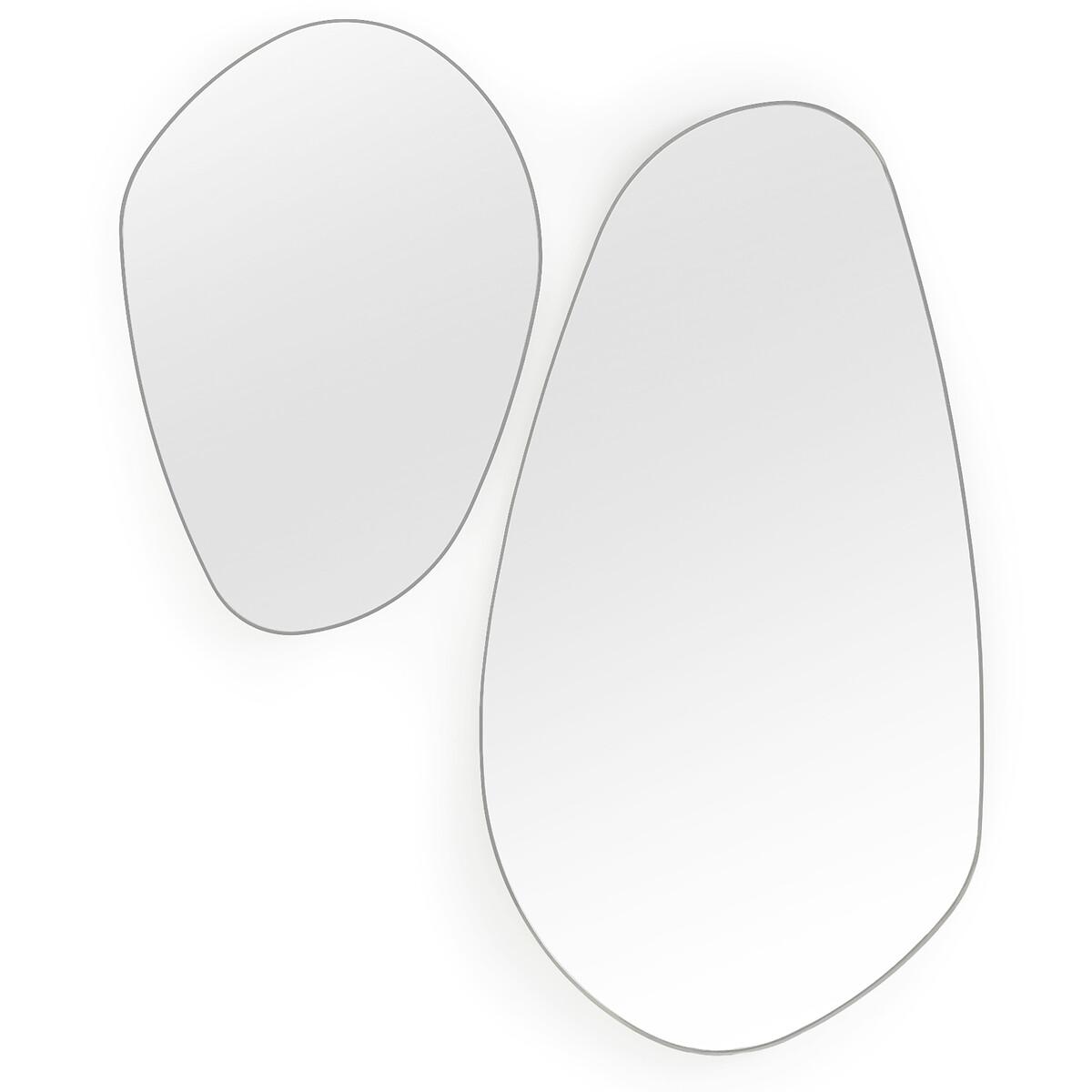 Lido Organically Shaped Satin Nickel Mirror – image 3