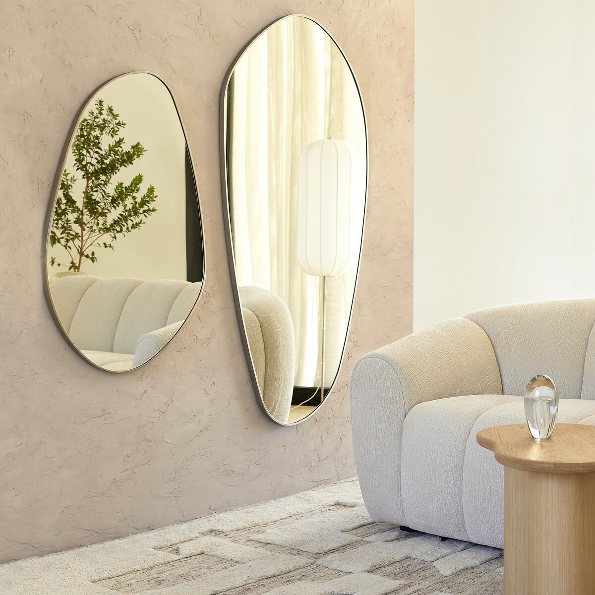 Lido Organically Shaped Satin Nickel Mirror – image 7