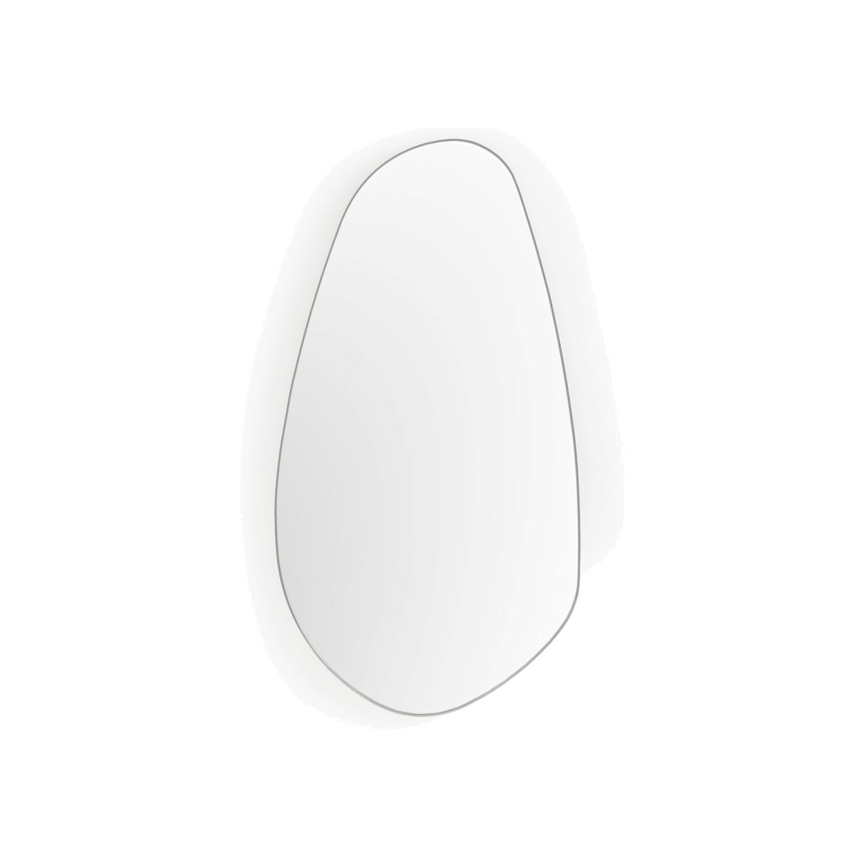 Lido Organically Shaped Satin Nickel Mirror – image 1