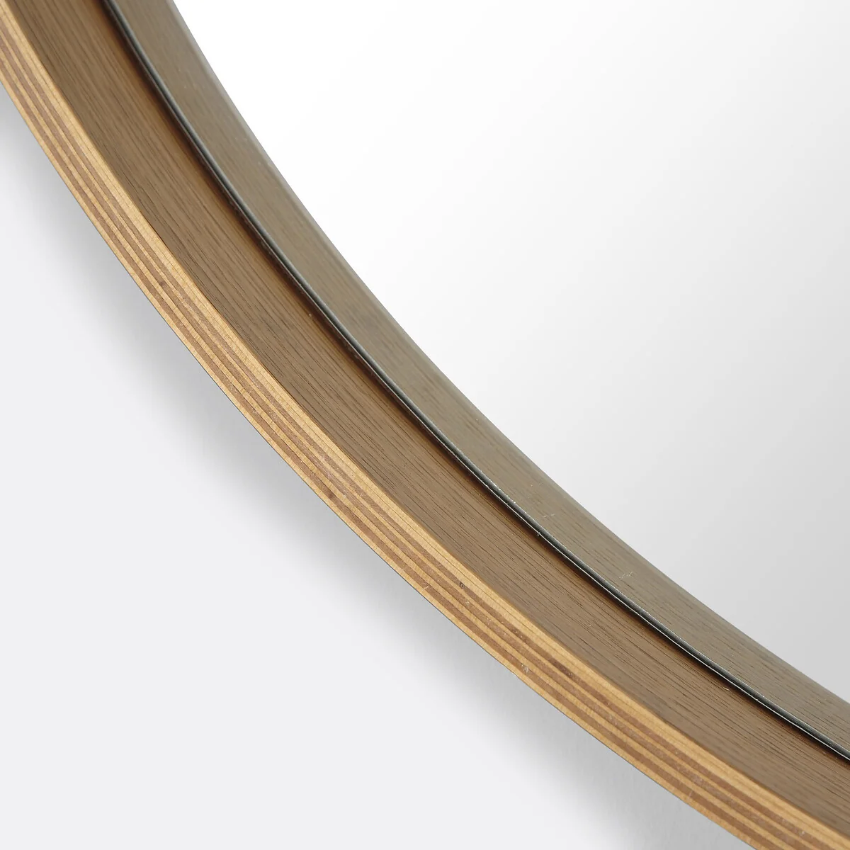 Alaria 100cm Diameter Round Oak Veneer Mirror – image 2