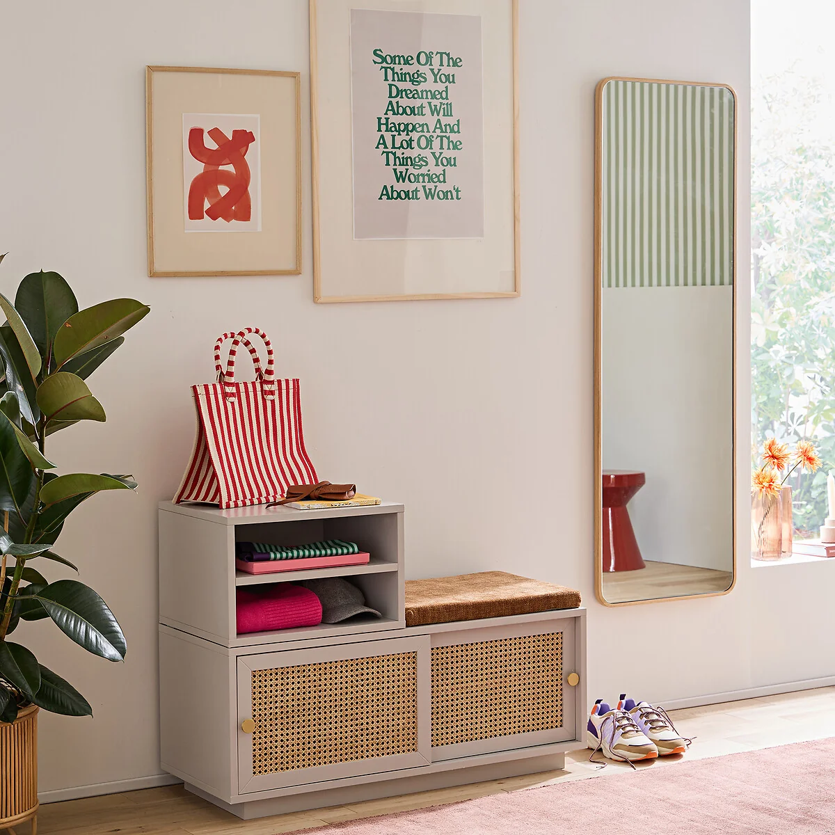 Iodus Rectangular Mirror in Oak Veneer 50x150cm – image 2