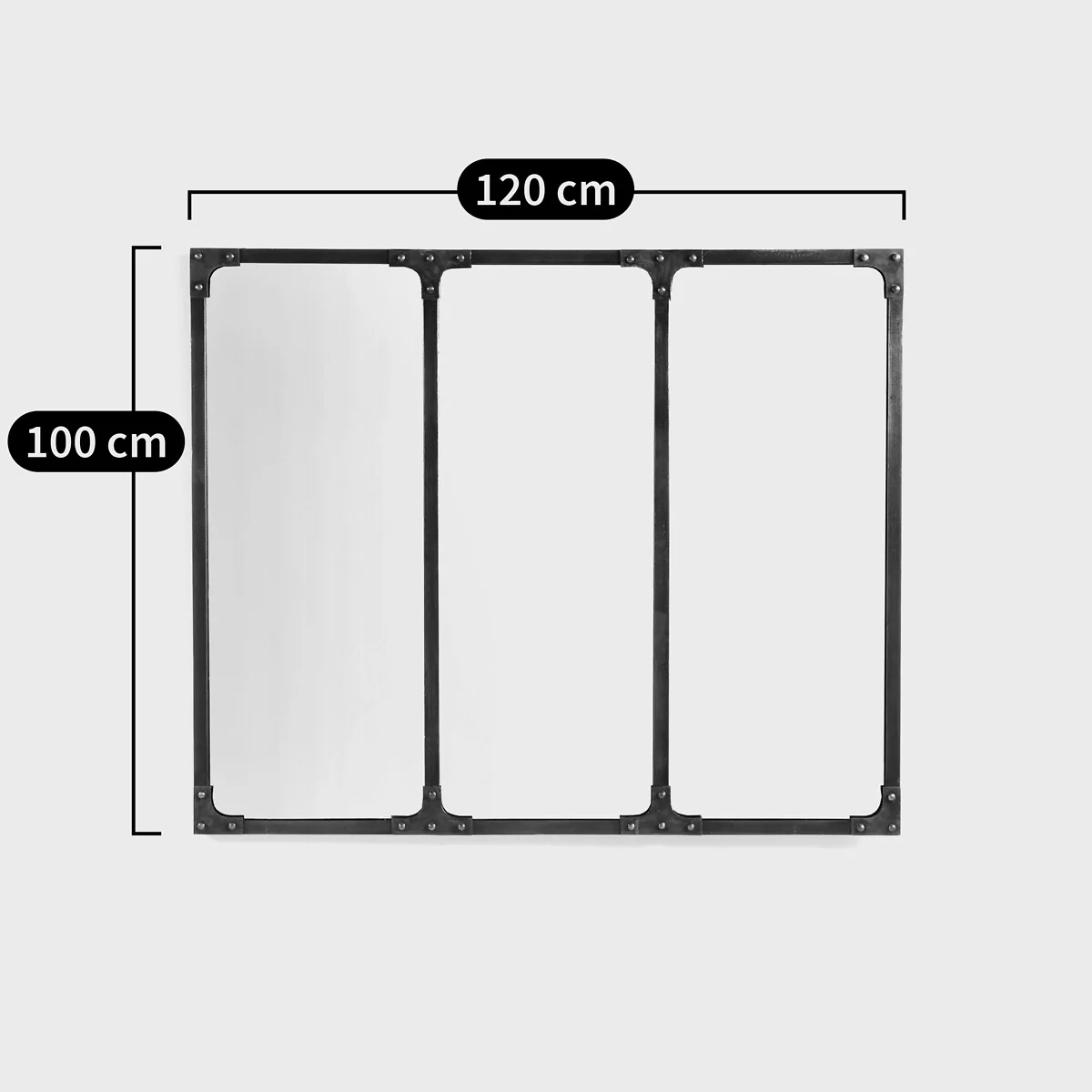 Lenaig Industrial Metal Mirror 120x100cm – image 4