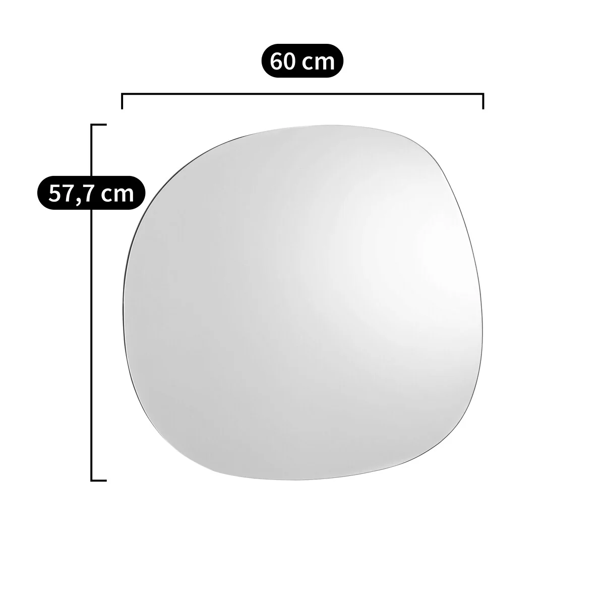 Biface Irregular Pebble Mirror, Medium – image 5