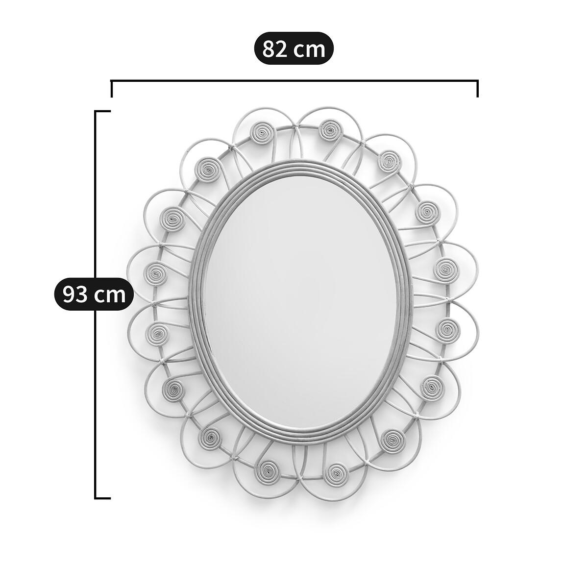 Ramza 93cm High Flower Shape Rattan Mirror – image 5