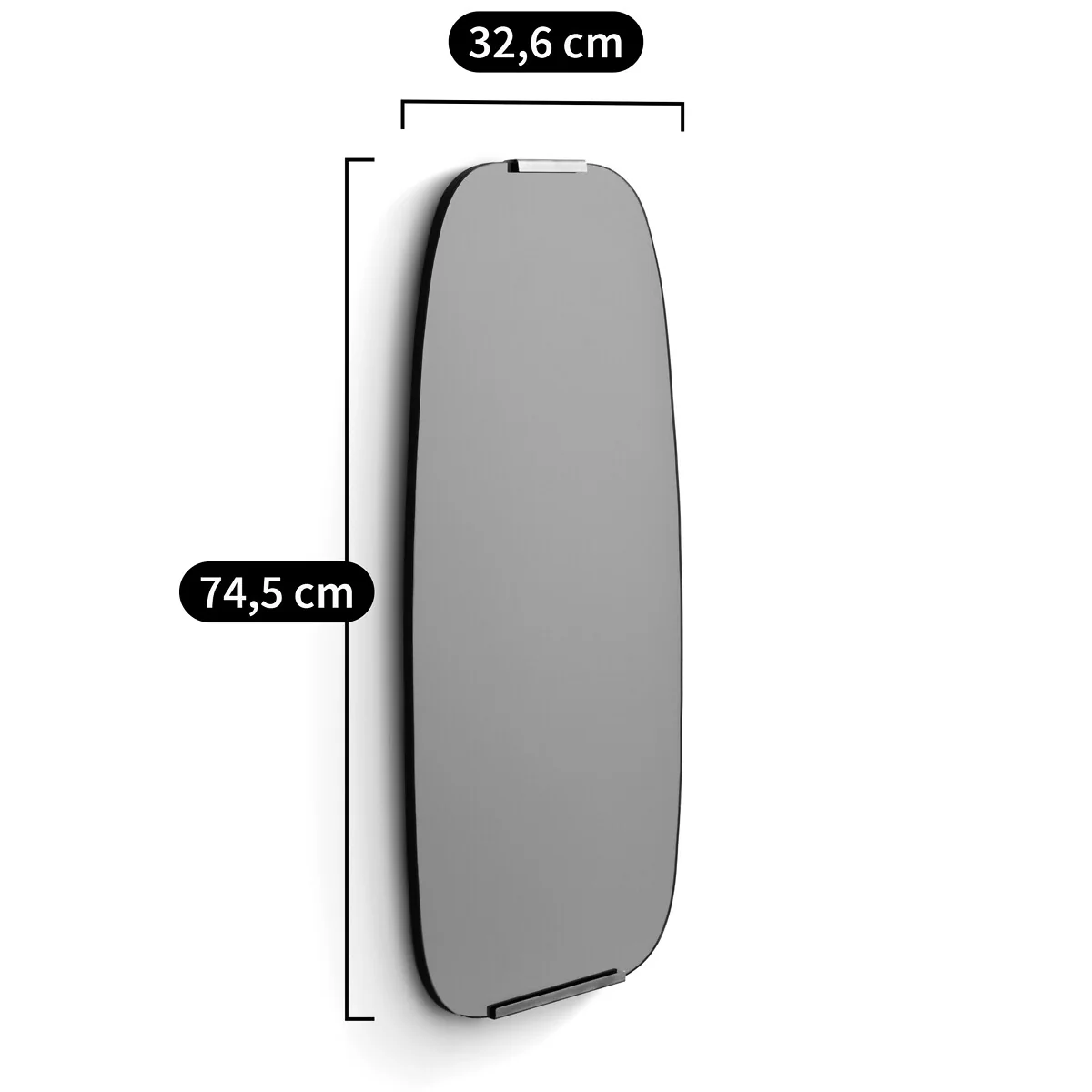 Dialect H72.5cm Smoked Glass and Brass Mirror – image 5