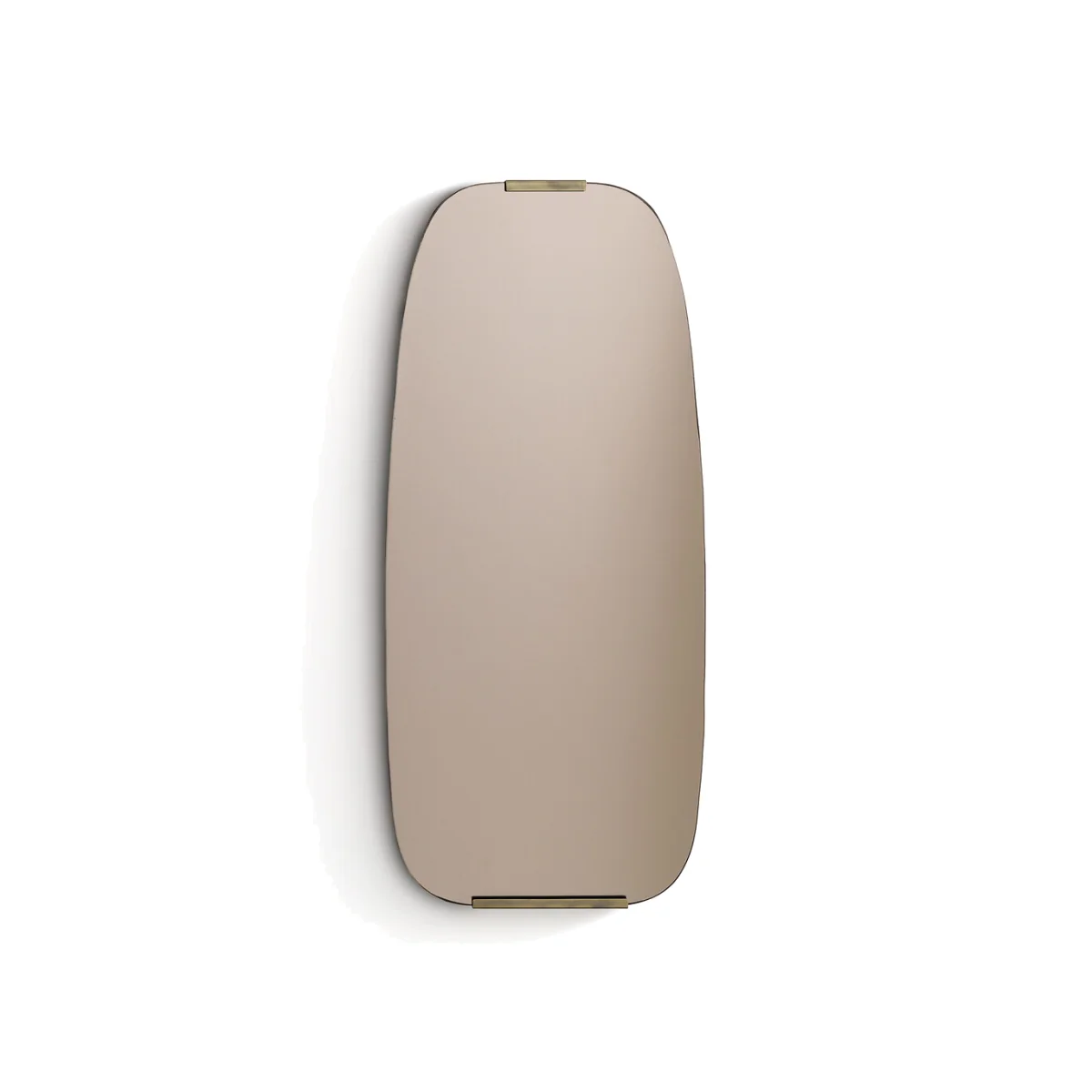 Dialect H72.5cm Smoked Glass and Brass Mirror – image 1